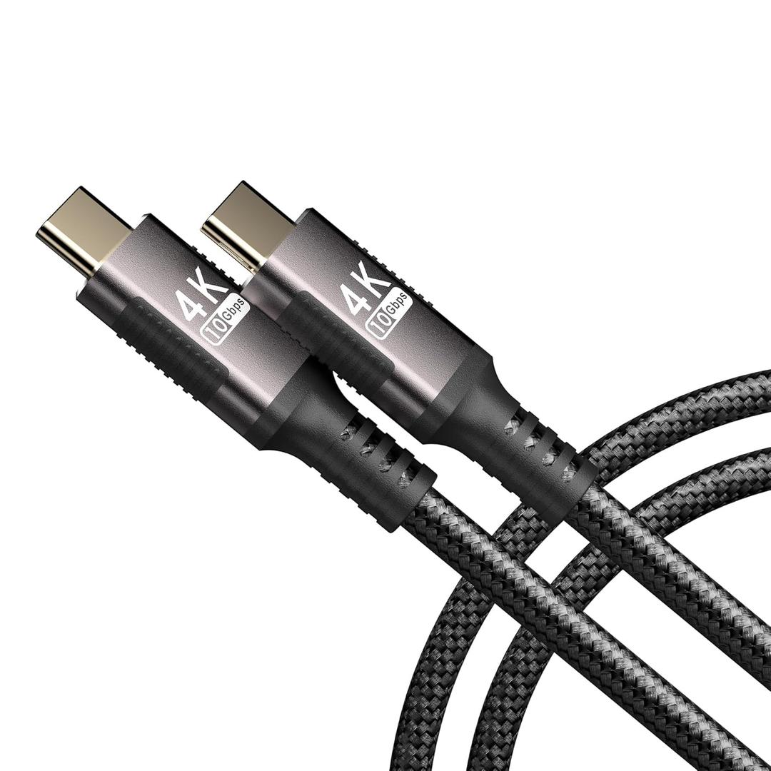 USBC Cable 3.3FT Compatible with Thunderbolt 3,USB C 3.1 Gen 1 Cable 10Gbps Data Transfer,4K@60Hz/2K@120Hz Video Output Monitor Cord,Type-C Nylon Braided PD3.0 100W Fast Charging.