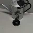 Garutom Galvanized Watering Can for Outdoor Indoor Plants, 1 Gallon Decorative Countryside Style Water Can with Removable Spout, Perfect Metal Watering Can for Indoor Plants and Garden Flower Has A Dent