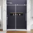 56-60" W x 76" H Sliding Glass Shower Door, 3/8" Thick, Polished Chrome