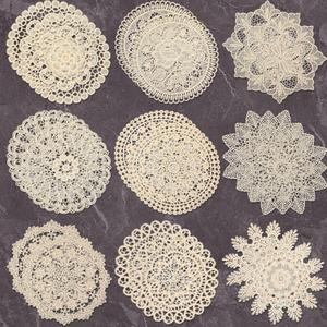 18 Pieces 6 Inch Lace Doilies for Tables Crochet Doilies Vintage Cotton Lace Coasters Handmade Round Placemats Rustic Table Decor for Kitchen Dining Room Wedding Cup Vase Decoration (Beige)