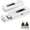 2025 Upgraded Wireless HDMI Transmitter and Receiver 4K, 165FT Plug & Play HDMI Wireless Display Adapter, Ultra Low Latency 1080P/60Hz, Dual Band 5G/2.4G for Laptop/PC/Projector (White)