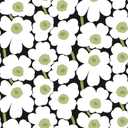 Marimekko Black Pieni Unikko Peel & Stick Wallpaper (MKS4494)