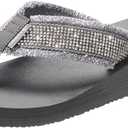Ampeo Women's Arch Support Flip Flops Comfortable Casual Summer Beach Thong Sandals (Gray)