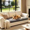SUBRTEX Couch Cover for Dogs, Non-Slip Sofa Mat Washable, Thick Sofa Slipcover Cushion Protector Pet-Friendly (Gray, 27.6"x82.7")
