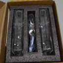 Molimoli Olive Oil Dispenser Bottle for Kitchen, Automatic Pourer, Glass Thin Bottle Dispenser for Kitchen, Olive Oil Cruet, | Set of 2 - Silver