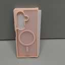 Magnetic for Samsung Galaxy Z Fold 7 Case Compatible with MagSafe [Fast Wireless Charging][Anti-Fingerprint][Military Shockproof] Translucent Matte Silicone Bumper for Z Fold 7 Case, Light Pink