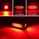 2PCS Steel Trailer Light Boxes Housing Kit with 6-Inch Oval LED Tail Lights (10LED) and 2-Inch Round LED Side Marker Lights (9LED), Grommets & Wire Connectors Included (Red)