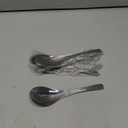 HIWARE Thick Heavy-weight Soup Spoons, High Grade Stainless Steel Soup Spoons, Set of 6 (Silver)