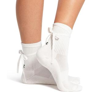 Kamo Fitness Pilates Socks with Grips for Women - Non-Slip Yoga, Barre Grip Sock - Grippy Cotton Crew Socks for Yoga, Ballet