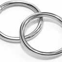 8 Pack 1" O Rings Buckles for Webbing Straps Collars Purses Bags Hardware - Silver