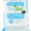 Simpleaf Flushable Wet Wipes Unscented | Plastic Free, Paraben & Alcohol Free | Hypoallergenic & Safe for Sensitive Skin | Soothing Aloe Formula | Adult Toilet Wipes (12 x 50 Counts Pack) 600 Counts