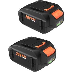VINIDA Power Tools Battery 20V 5.0AH. 100Wh, Model: WA3520, 2 Pack