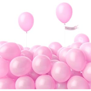 PartyWoo Light Pink Balloons 120 pcs 5 Inch Small Mini Pearl Pastel Baby Pale Pink Latex Balloons for Baby Shower Gender Reveal Valentine's Day Wedding Princess Birthday Party Decorations Pink-Z29