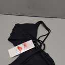 Sunzel Women's V-Neck Twist Sports Bra Low Impact with Removable Pads Cross Backless Straps Going Out Casual Padded Bralette (Large, Black)