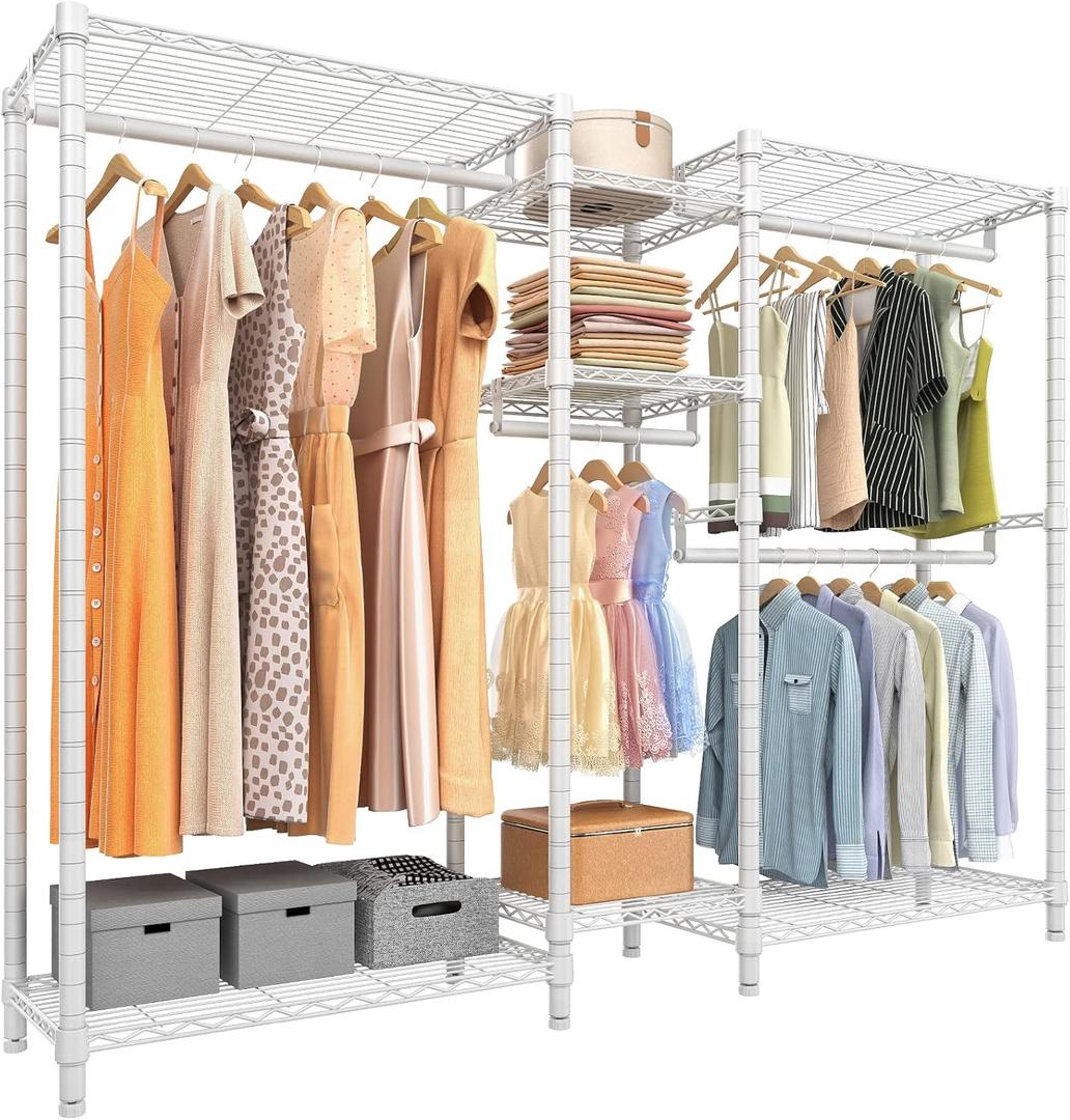 Vipek Wire Garment Rack Heavy Duty Clothes Rack for Hanging Clothes, Metal Clothing Rack Freestanding Closet Wardrobe Rack