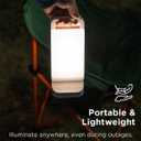 Solar Camping Lantern, Rechargeable Battery Powered Camping Light 6000mAh Up to 80HRS Lasting, Dimmable Night Lamp, Survival Gear for Emergency, Power Outages, Outdoor, Indoor Use