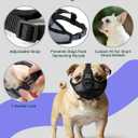 Short Snout Dog Muzzle for French Bulldog, Pug, English Bulldog, Soft Mesh Breathable Muzzle, Anti Biting Chewing Barking, Adjustable Pet Muzzle for Medium Dogs M