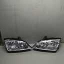 2005 2006 2007 Ford Focus Headlight Assembly for 2005 2006 2007 Ford Focus Clear Lens Chrome Housing with Clear Reflector Headlamp Replacement Left and Right Pair