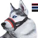 Dog Muzzle for Small, Medium, Large Dogs Prevent from Biting, Barking and Chewing, Adjustable Loop (M/Red)
