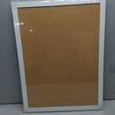 DOLLAR BOSS Cork Board Bulletin Board with Linen Double-Sided 24" x 18" Linen Corkboards for Walls Picture Display Vision Board for Office Home School Framed Picture Pin Board, 20 Pushpins 10 Clips