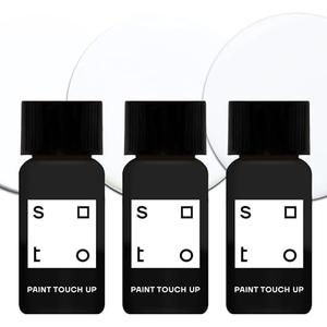 soto Paint Touch Up, Set of 3, 10mL Appliance + Porcelain, High-Gloss Finish (Whites) - White Enamel Porcelain + Bathtub Repair for Tub, Tile, Sink, Stove, Appliances, Interior/Exterior
