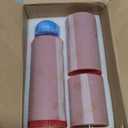 3-Pack Red Ribbed Pillar Candles  Elegant Handmade Fat Candles for Home & Events, 3" D, 4"/6"/8" H, Dripless and Long Burning