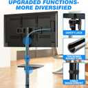 Rfiver Mobile TV Stand for 23-60 Inch LCD LED Flat/Curved Panel Screen TVs up to 88 lbs, Rolling TV Stand with Adjustable Shelf & Tilt, Portable Floor Stand on Wheels for Bedroom, Living Room, Office (Black)