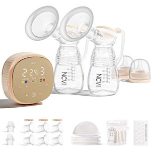 NCVI Portable Electric Breast Pump with 4400mAh Rechargeable Battery, Hospital-Grade Suction, Quiet Design for Home, Work & On-the-Go, 8132, Fits 17-24mm