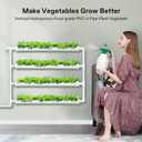 VIVOSUN Wall-Mounted Hydroponic Grow Kit, 1 Layers 36 Plant Sites 4 Food-Grade PVC-U Pipes Hydroponics Planting System with Water Pump, Pump Timer, Nest Basket and Sponge for Leafy Vegetables
