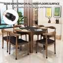Ezprotekt 24 Pcs Black Chair Leg Floor Protectors for Hardwood Floors, Felt Furniture Pads Caps Covers, Bar Stool Floor Protectors Cups for Dining Table Desk Chair (Fit 0.83 "- 1.02", 21-26mm)