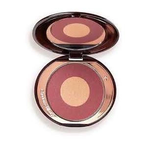 Charlotte Tilbury Cheek to Chic Powder Blush  TwoTone Cheek Makeup with a Radiant, Luminous Finish  Buildable Color that Smooths, Buffs & Blends for a Light Reflecting Glow  Love Is The Drug