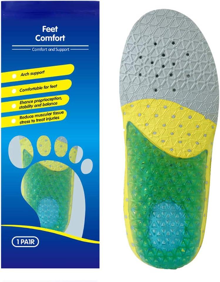 Kids Memory Foam Insoles, Comfortable Arch Support, Shock Absorbing Silicone Material, Unisex Children, Little Kid US 1-1.5 (7 3/4-8), Gray