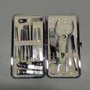 Yougai Nail Clippers set for Men and Womens Gift Manicure Set 18 Pieces Stainless Steel Manicure Kit,Nail Care Tools with Luxurious Travel Case (Beige)