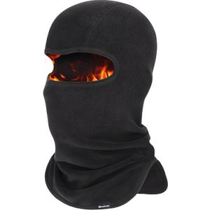 GXCROR Balaclava Ski Mask Fleece Balaclava Face Mask for Men Women Winter for Cycling Motorcycle,Snowboarding and Skiing (Black)