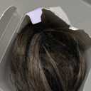 CJL HAIR 2PCs Small Cute Messy Bun Hair Piece for Thin Hair Women Mini Synthetic Curly Bun Scrunchies Updo Hairpieces Middle Grey