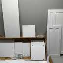 Iwell Bathroom Floor Cabinet, Small Bathroom Storage Cabinet with Drawer & Storage Shelf, Free-Standing Organizer Cabinets for Hallway/Living Room, White, 12.5"L*11.7"W*34.5"H