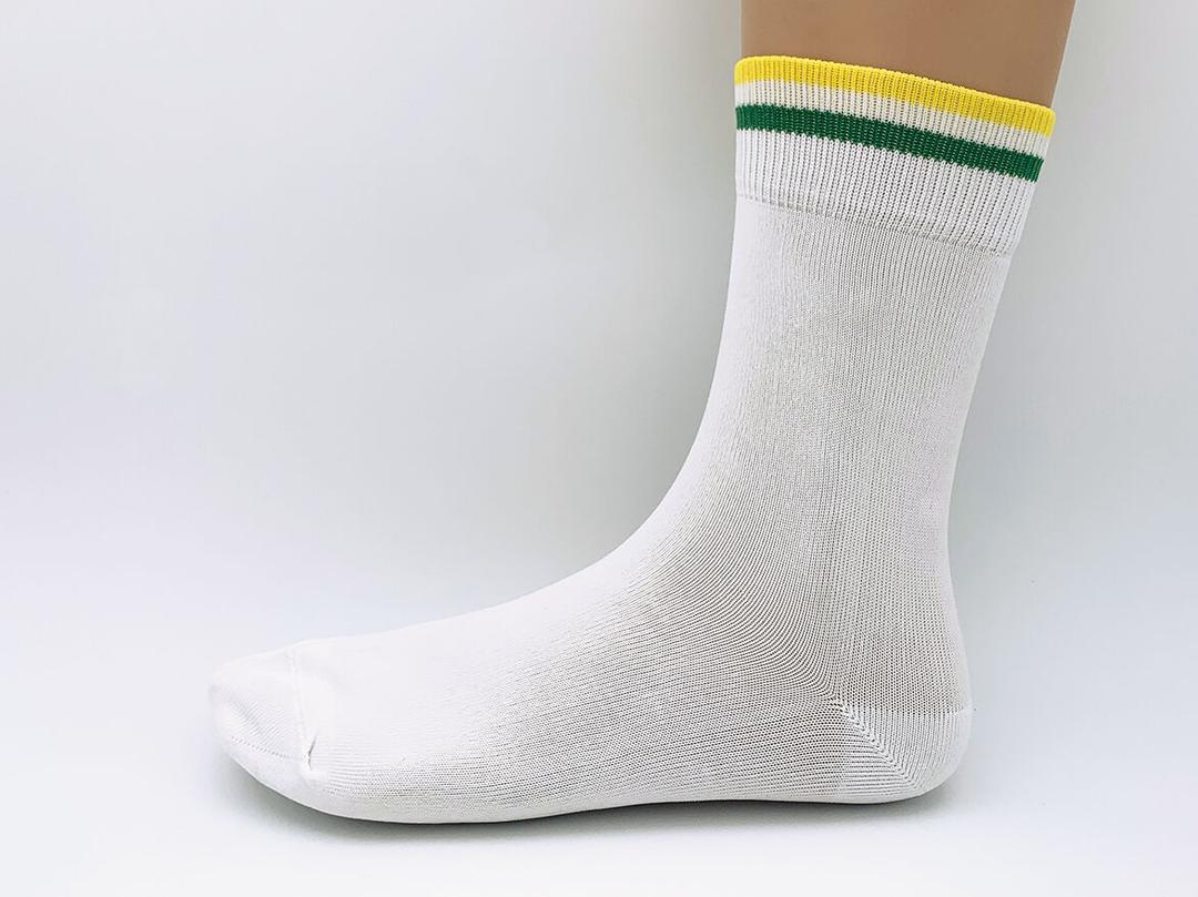 Unisex Cotton Crew Sports Socks | Two-Stripe Athletic Socks With Elastic Cuffs, Breathable, Moisture-Wicking