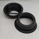 2 Pcs Universal Angled Speaker Enclosures Boxes Pods Surface Mount with Rubber Strip for Install 6.5 Inch Speakers or Smaller Custom Mount Door Kick Panel Rear Deck (Black, Hole Cut)