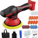 Cordless Buffer Polisher Kit For MILWAUKEE 18V LI-ION Battery.6-Inch Orbital Buffer Polisher with 8 Variable Speed with 25pcs Polishing Accessories, for Car Polishing/Waxing (Tool Only)