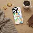 for iPhone 16 Case [Military-Grade Drop Protection/Uplifting Soft TPU Protective/Camera Protection/for Women & Girls]-Vibrant Yellow Motivational Travel Collage with Teddy Bear