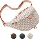 Versatile Women's Designer Fanny Pack - Sling Bag for On-the-Go Style & Travel - Perfect as Crossbody or Chest Bum Bag (Beige)