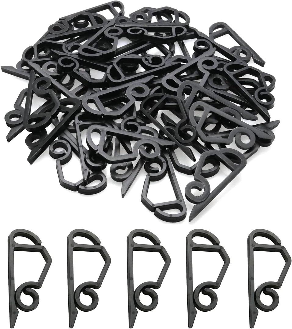 50PCS Outdoor Gutter Hook Christmas Light Clip Weatherproof Outdoor Light Clip for Holiday Christmas Decoration String Light