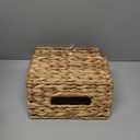 Water Hyacinth Hand Towel Box Cover Compatible with Disposable Paper Hand Towels, Wicker Paper Towel Holders, Hand Towel Holder for Bathroom, Car, Tabletop, by YANGQIHOME