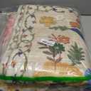 9x12 Area Rug for Living Room: Washable Rug Non Slip Low Pile Soft Faux Wool Non Shedding Distressed Vintage Floral Large Area Rugs for Bedroom Dining Room Kitchen Nursery Under Table Farmhouse Office,  Beige Floral