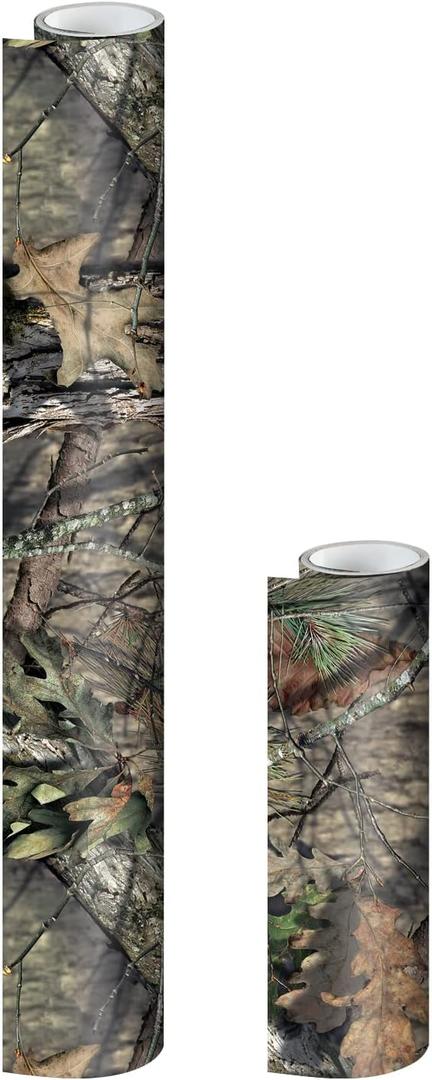 Mossy Oak Matte Camo Roll Hunting Patterns, Self-Adhesive Vinyl Wrap, DIY (24"x12", Break-Up Country)