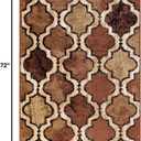 Superior Indoor Small Area Rug, Jute Backed, Perfect for Living/ Dining Room, Bedroom, Office, Kitchen, Entryway, Modern Geometric Trellis Floor Decor, Viking Collection, 4' x 6', Brown