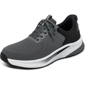 Orthofeet Men's Orthopedic Hands-Free Tilos Slip-On Sneakers (11 Wide, Grey)