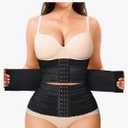 Nebility Waist Trainer for Women Corset Shapewear Tummy Control Segmented Waist Cincher Workout Girdle, Size: M