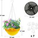 7 Pack 8 Inch Plastic Self-Watering Hanging Planters,Colorful Garden Flower Plant Pot Container Baskets with Drainer Chain for Indoor Outdoor Use,7 Colors