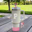 Use for Stanley Cup Accessories Charms 40oz 30oz,Compatible with Stanley Cup Letter Charms for Handle Silicone Boot,Straw Cover Topper & Sticker